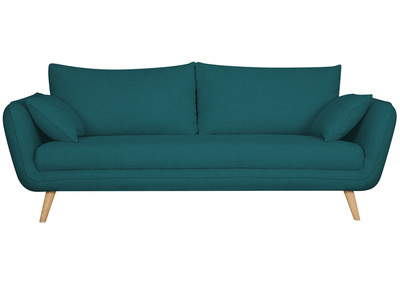 Canap&eacute; scandinave 3 places bleu paon CREEP
