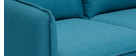 Canap&eacute; scandinave 3 places en tissu bleu canard HOLMS