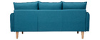 Canap&eacute; scandinave 3 places en tissu bleu canard HOLMS