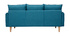 Canap&eacute; scandinave 3 places en tissu bleu canard HOLMS