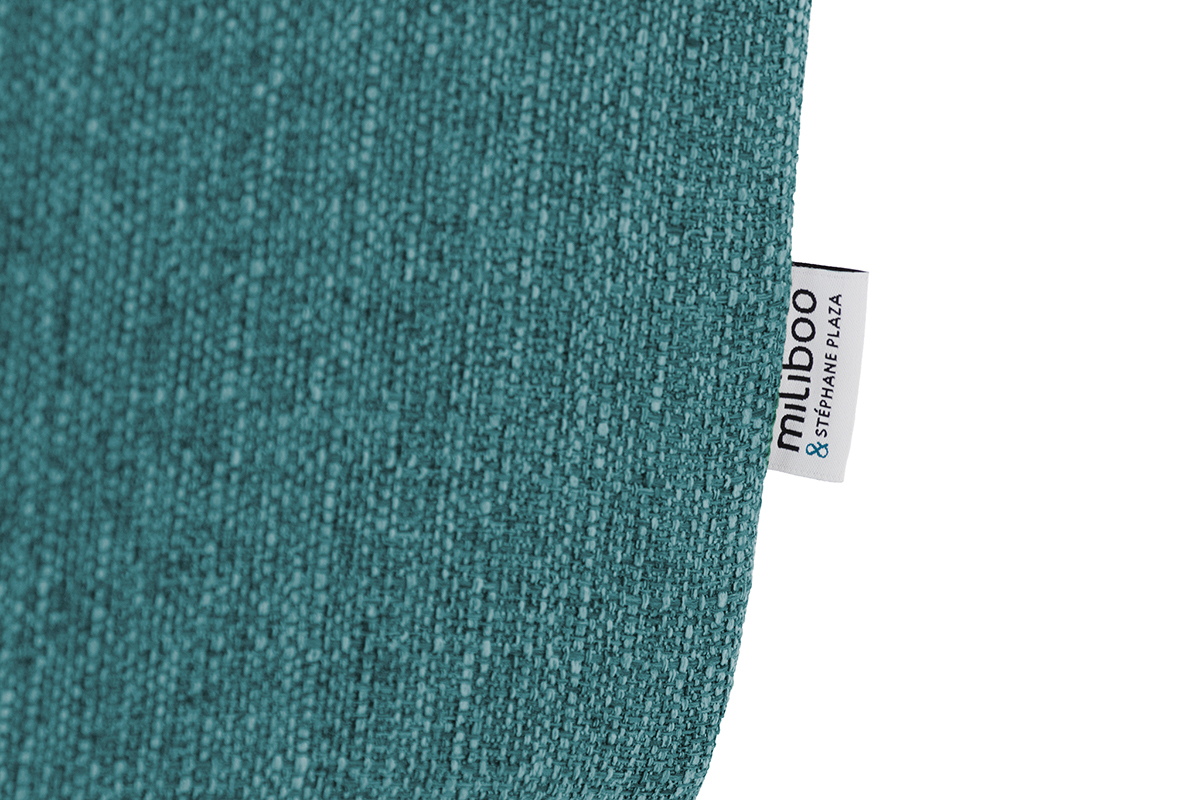 Canap� scandinave 3 places en tissu bleu canard MOCAZ