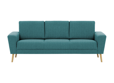 Canap&eacute; scandinave 3 places en tissu bleu canard MOCAZ - Miliboo & St&eacute;phane Plaza