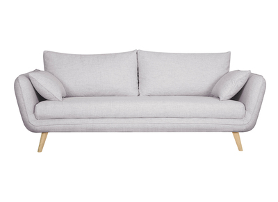 Canapé scandinave 3 places gris clair chiné CREEP - Canapé scandinave 3 places gris clair chiné CREEP