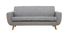 Canap&eacute; scandinave 3 places gris clair et bois PURE