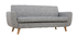 Canap&eacute; scandinave 3 places gris clair et bois PURE