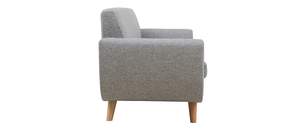 Canap� scandinave 3 places gris clair et bois PURE