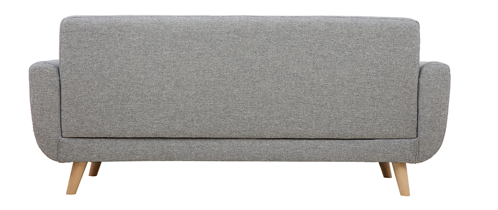 Canap� scandinave 3 places gris clair et bois PURE