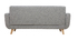 Canap&eacute; scandinave 3 places gris clair et bois PURE
