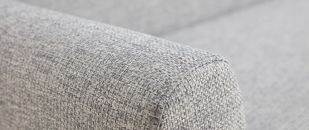 Canap� scandinave 3 places gris clair et bois PURE