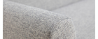 Canap&eacute; scandinave 3 places gris clair et bois PURE