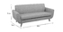Canap&eacute; scandinave 3 places gris clair et bois PURE