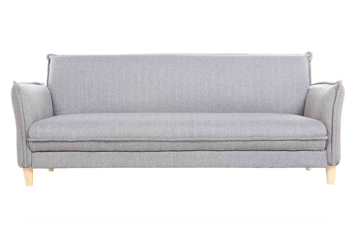 Canap� scandinave convertible tissu gris WEEKEND