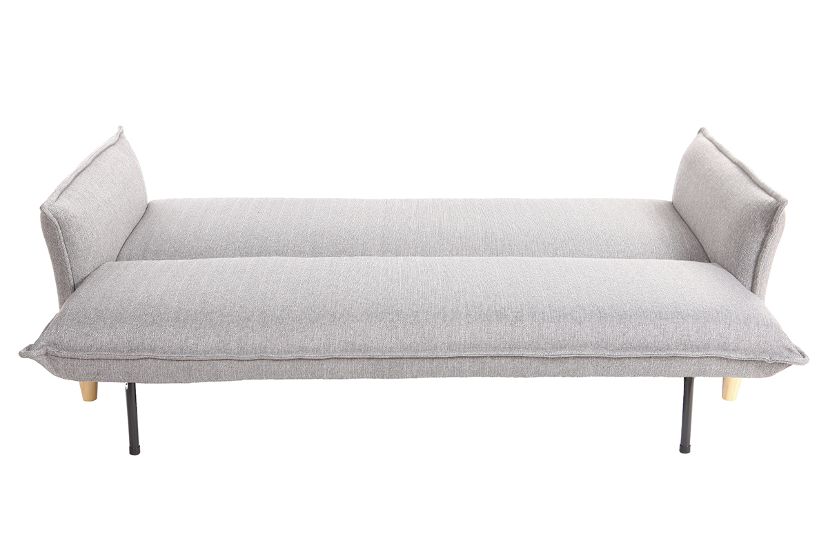 Canap� scandinave convertible tissu gris WEEKEND