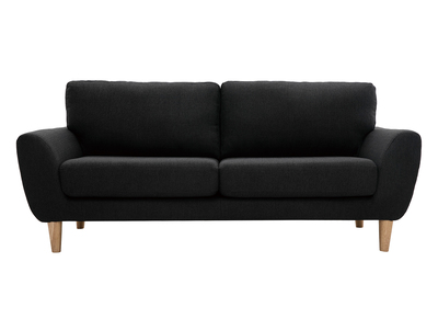Canap&eacute; scandinave tissu gris anthracite 3 places ALICE