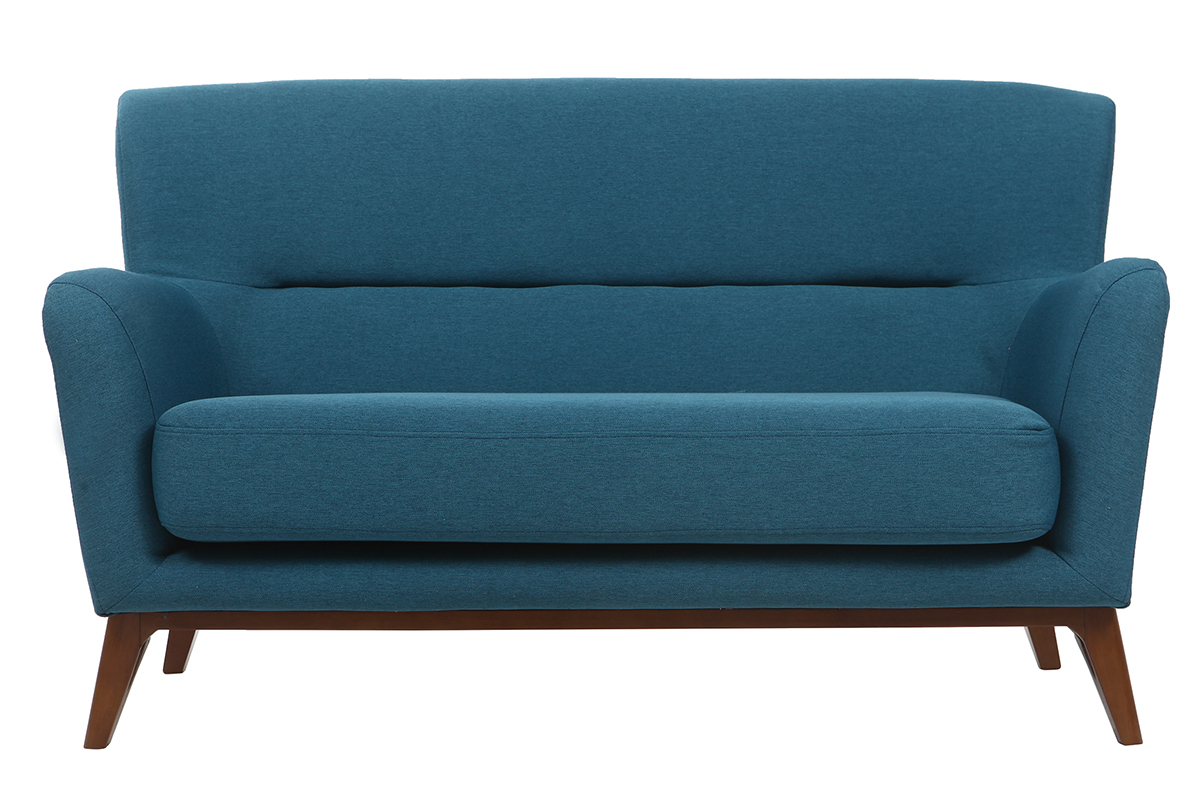 Canap� vintage 2 places bleu canard MARKUS