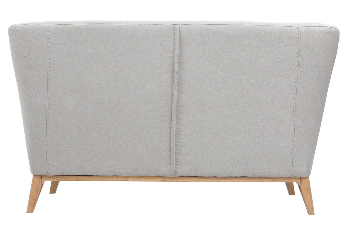 Canap vintage 2 places gris clair MARKUS