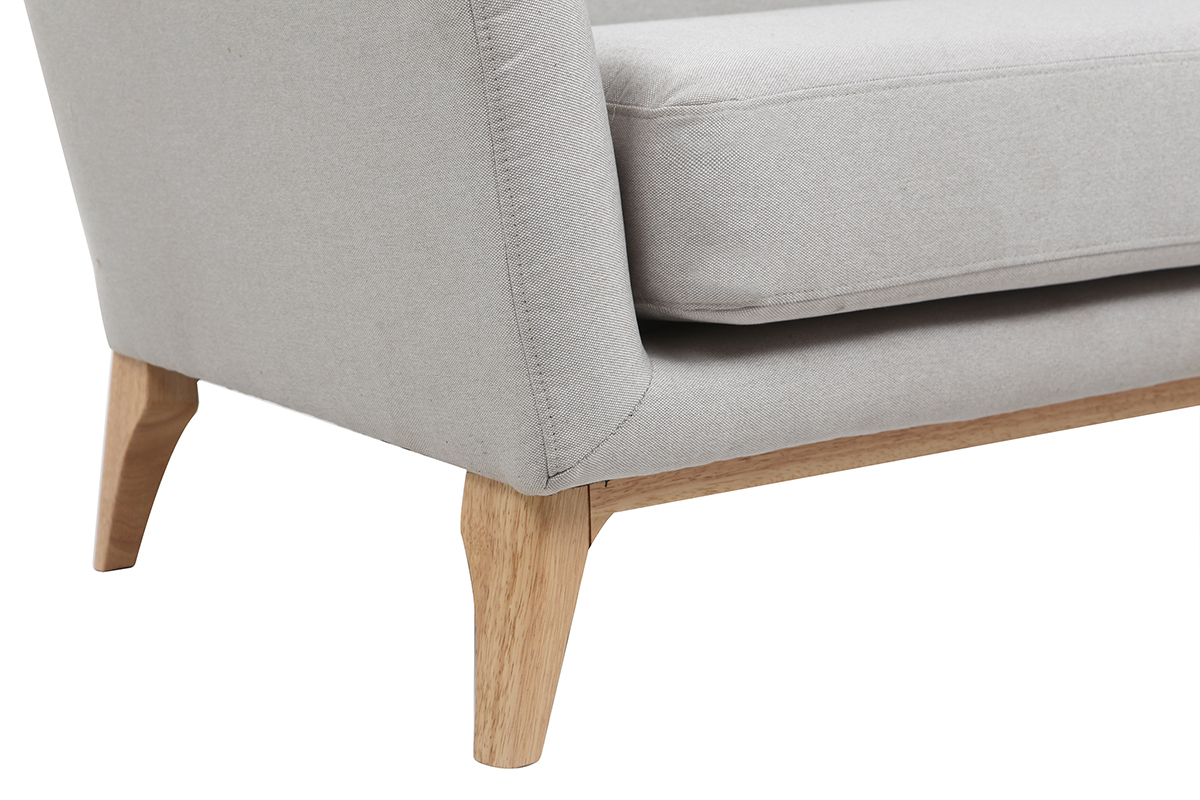 Canap vintage 2 places gris clair MARKUS