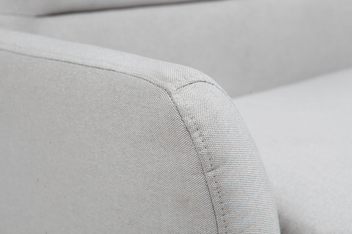 Canap vintage 2 places gris clair MARKUS