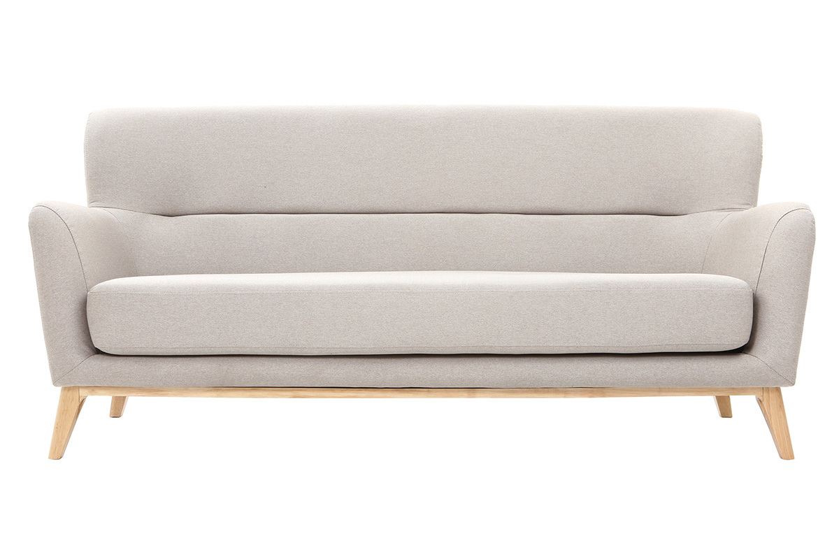 Canap� vintage 3 places gris clair MARKUS