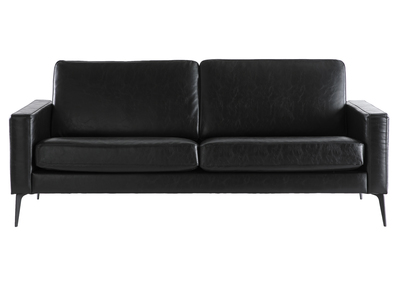 Canap&eacute; vintage noir 3 places RICCI