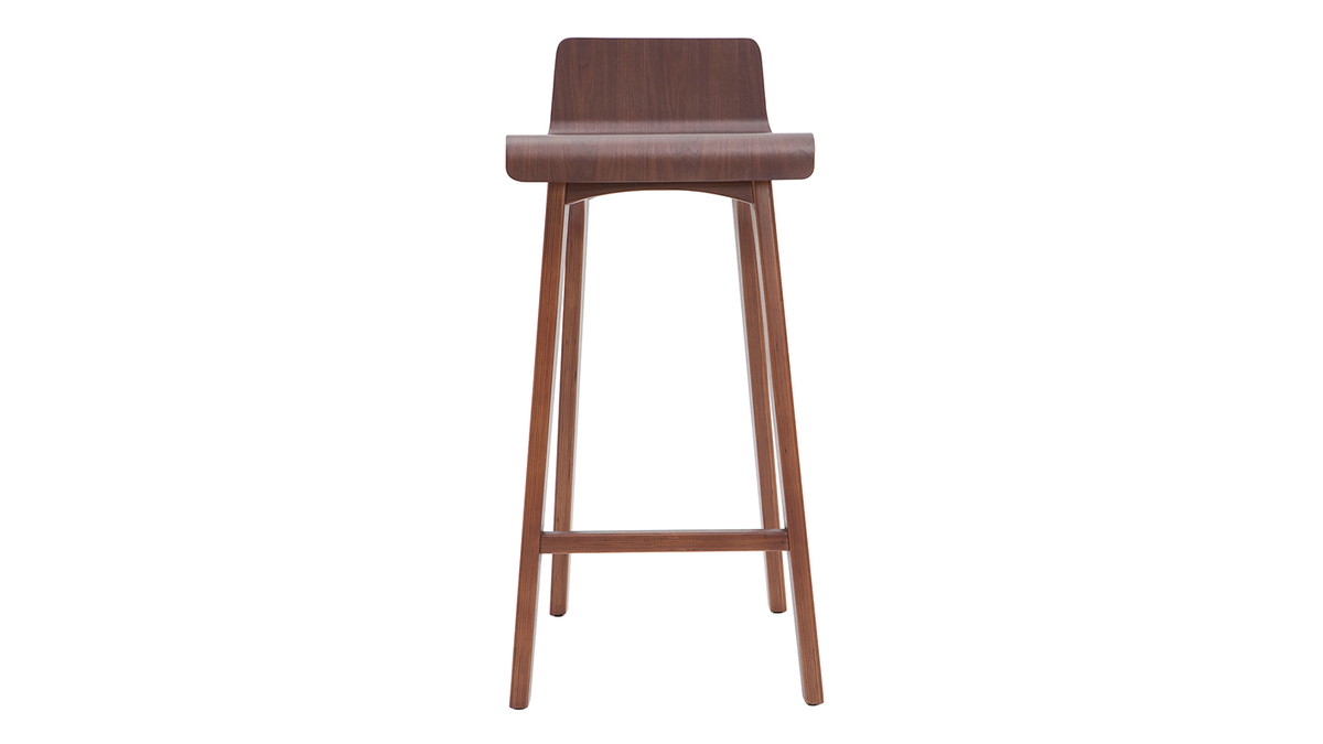 Chaise de bar bois fonc 75 cm BALTIK