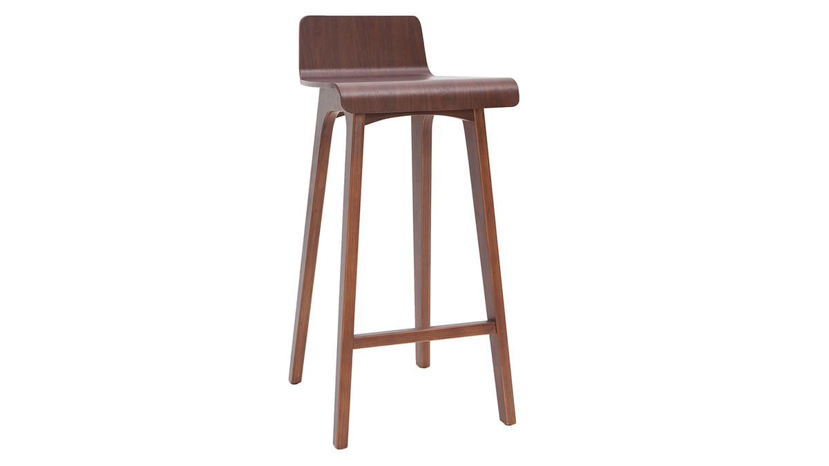Chaise de bar bois fonc 75 cm BALTIK