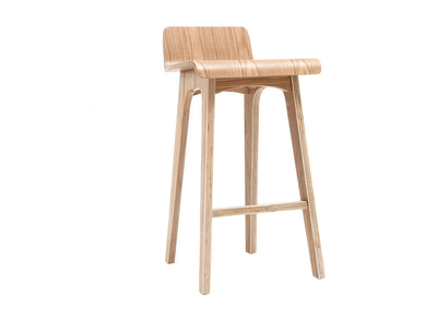 Chaise de bar scandinave bois naturel 65 cm BALTIK
