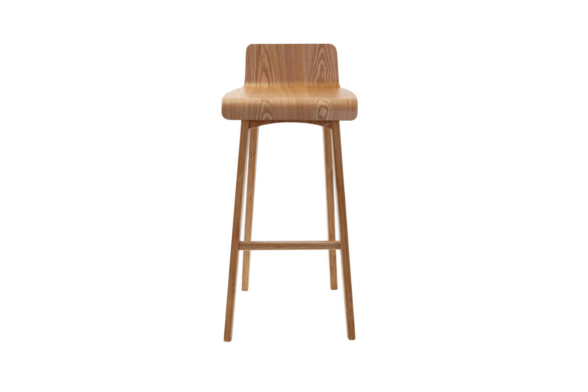 Chaise de bar scandinave en bois clair  BALTIK