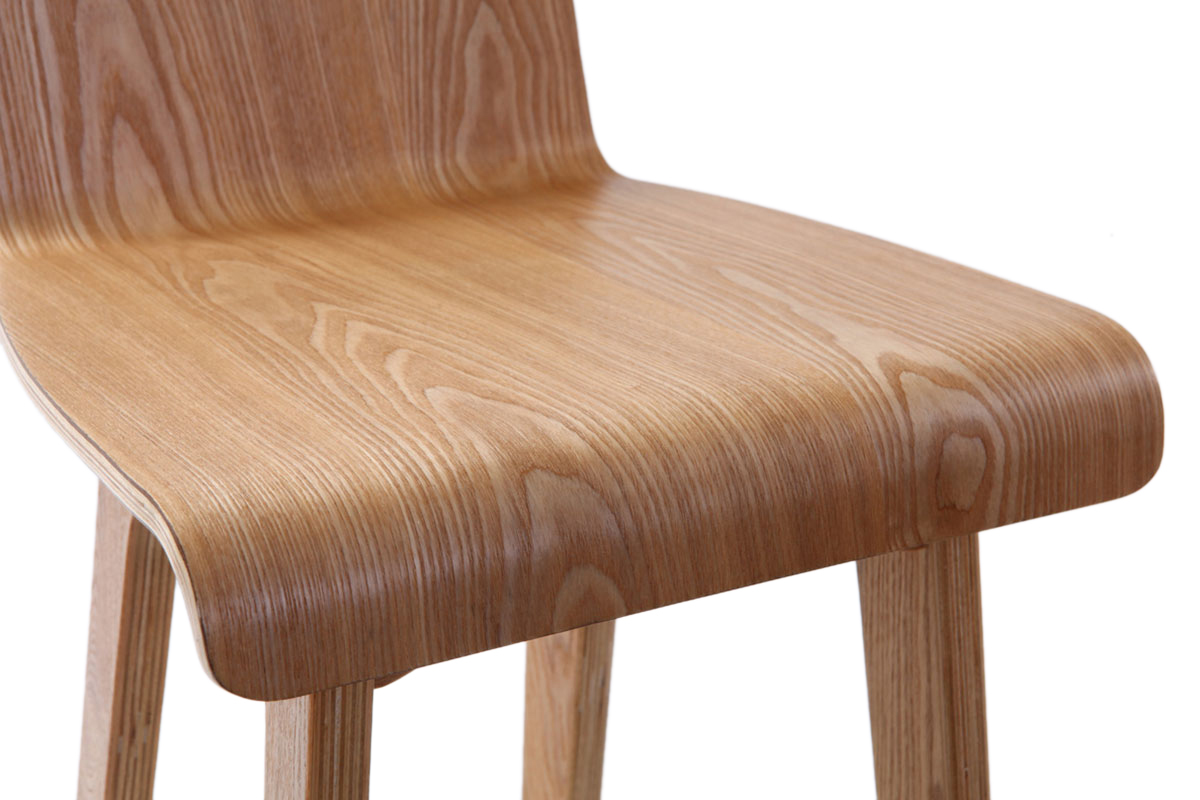 Chaise de bar scandinave en bois clair  BALTIK