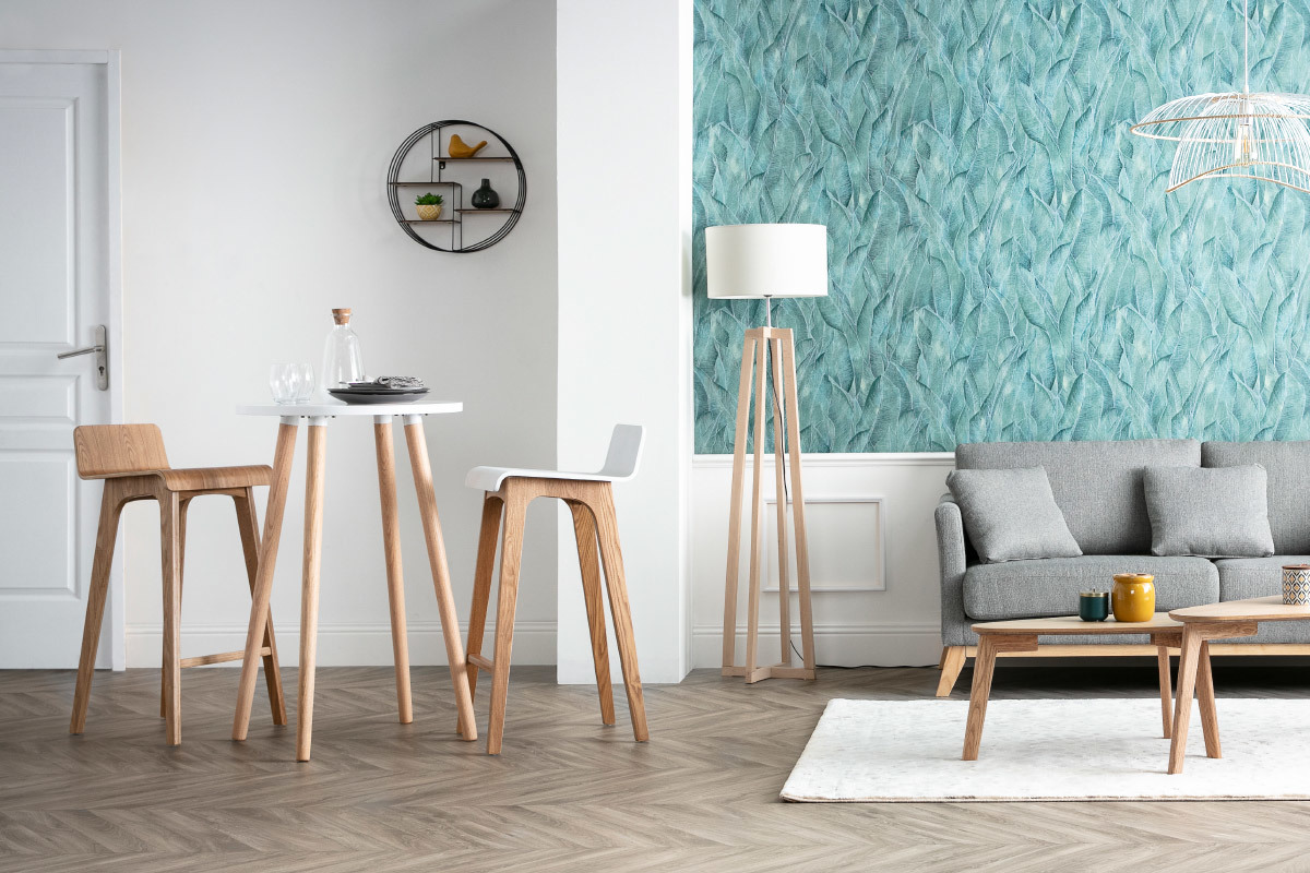 Chaise de bar scandinave en bois clair  BALTIK
