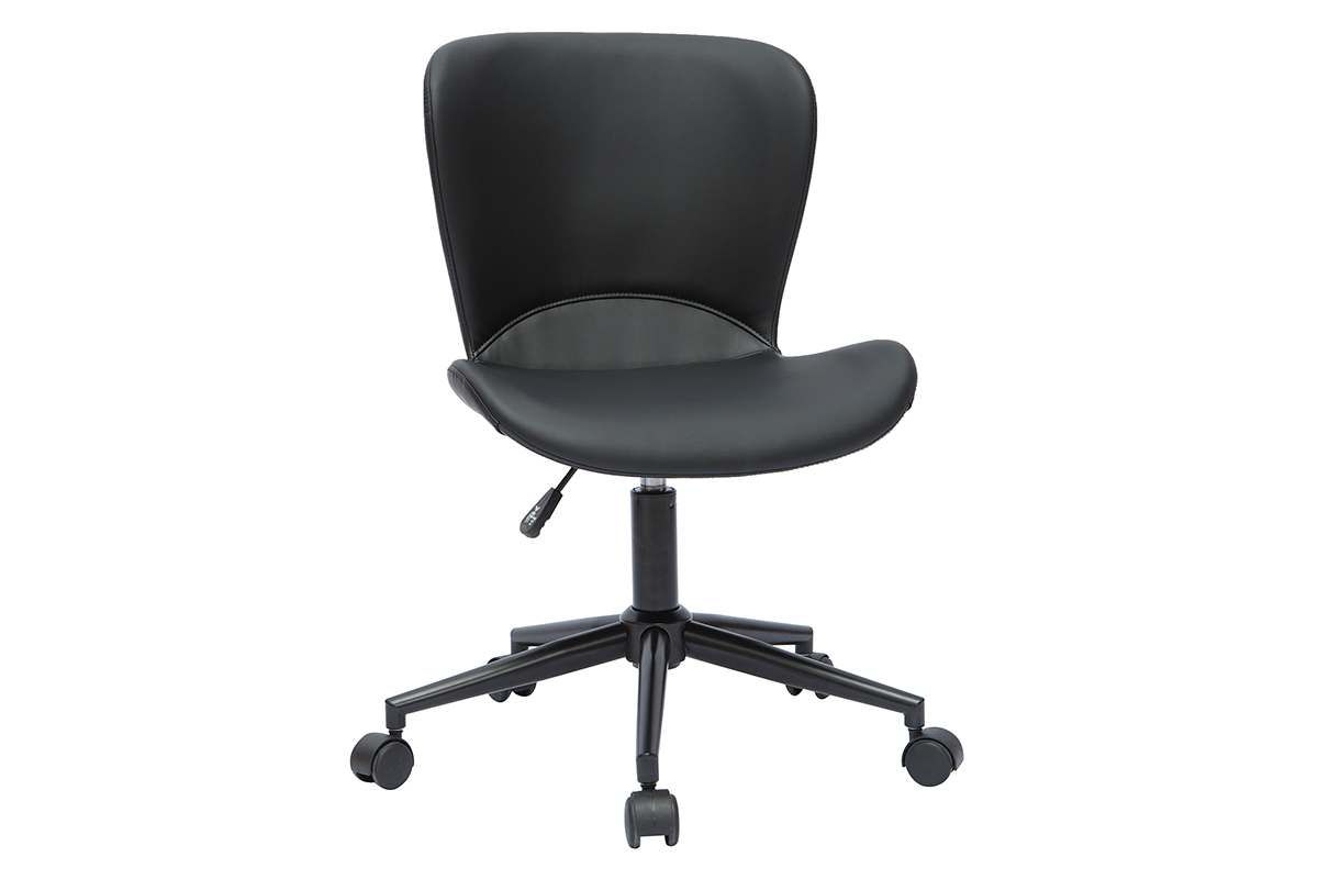 Chaise de bureau  roulettes design noire JOSH