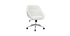 Chaise de bureau design blanche COLIN - Miliboo & Stéphane Plaza