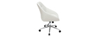 Chaise de bureau design blanche COLIN - Miliboo & Stéphane Plaza