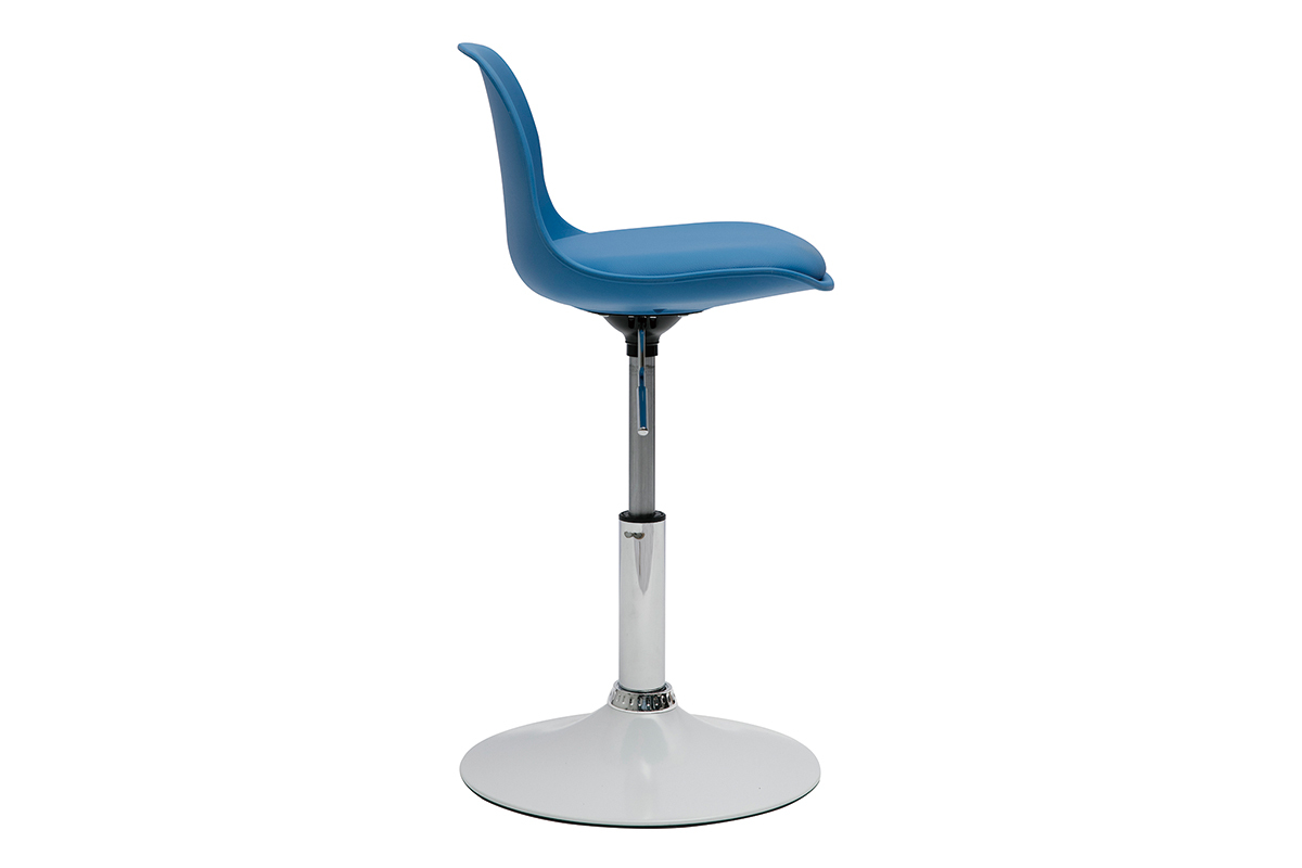 Chaise de bureau design enfant bleue STEEVY