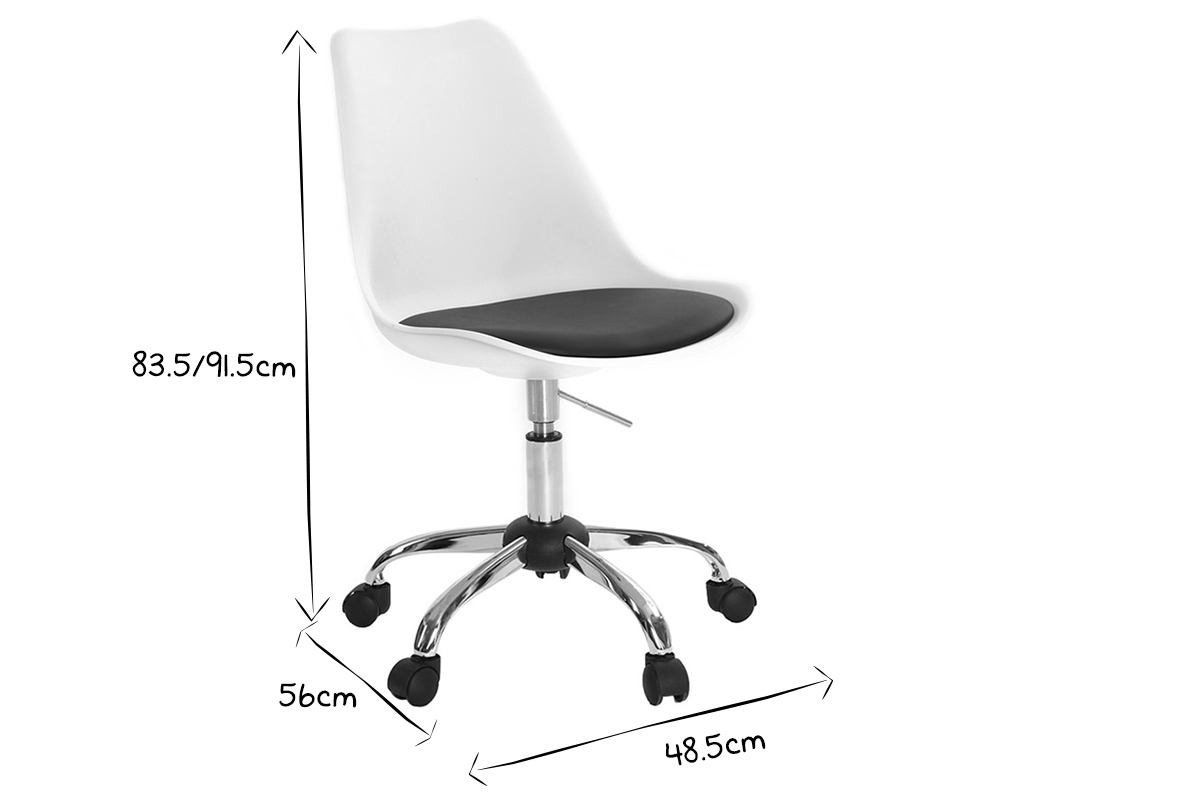 Chaise de bureau design noire NEW STEEVY