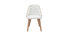 Chaise design bimati&egrave;re blanc et bois clair FLUFFY