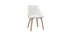 Chaise design bimati&egrave;re blanc et bois clair FLUFFY