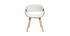 Chaise design blanc et bois clair BENT