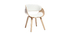 Chaise design blanc et bois clair BENT
