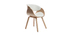 Chaise design blanc et bois clair BENT