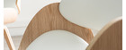 Chaise design blanc et bois clair BENT
