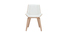 Chaise design blanc et bois clair MELKIOR