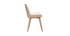 Chaise design blanc et bois clair MELKIOR