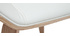 Chaise design blanc et bois clair MELKIOR