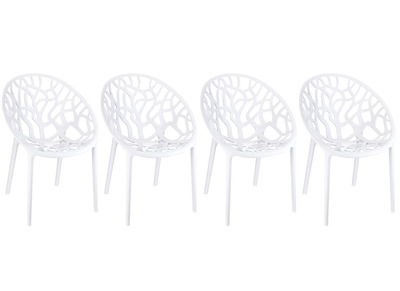 Chaise design blanc - lot de 4 ARBOL