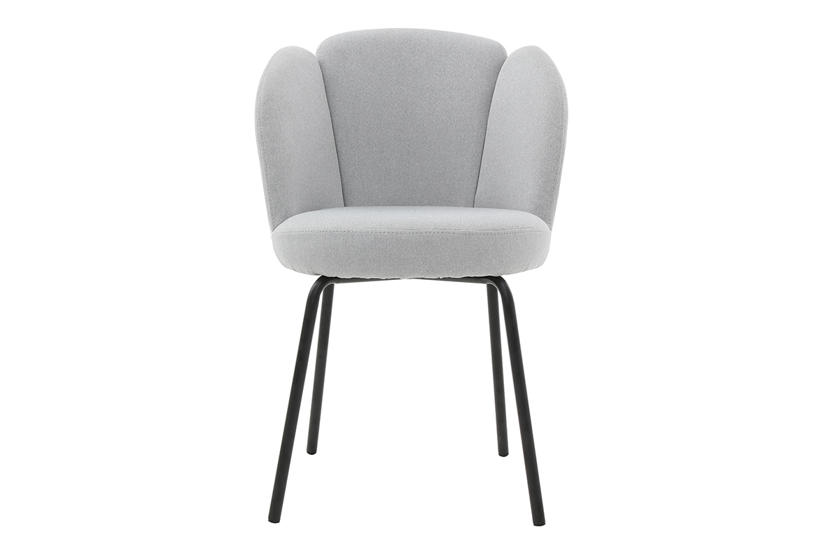 Chaise design en tissu gris clair FLOS
