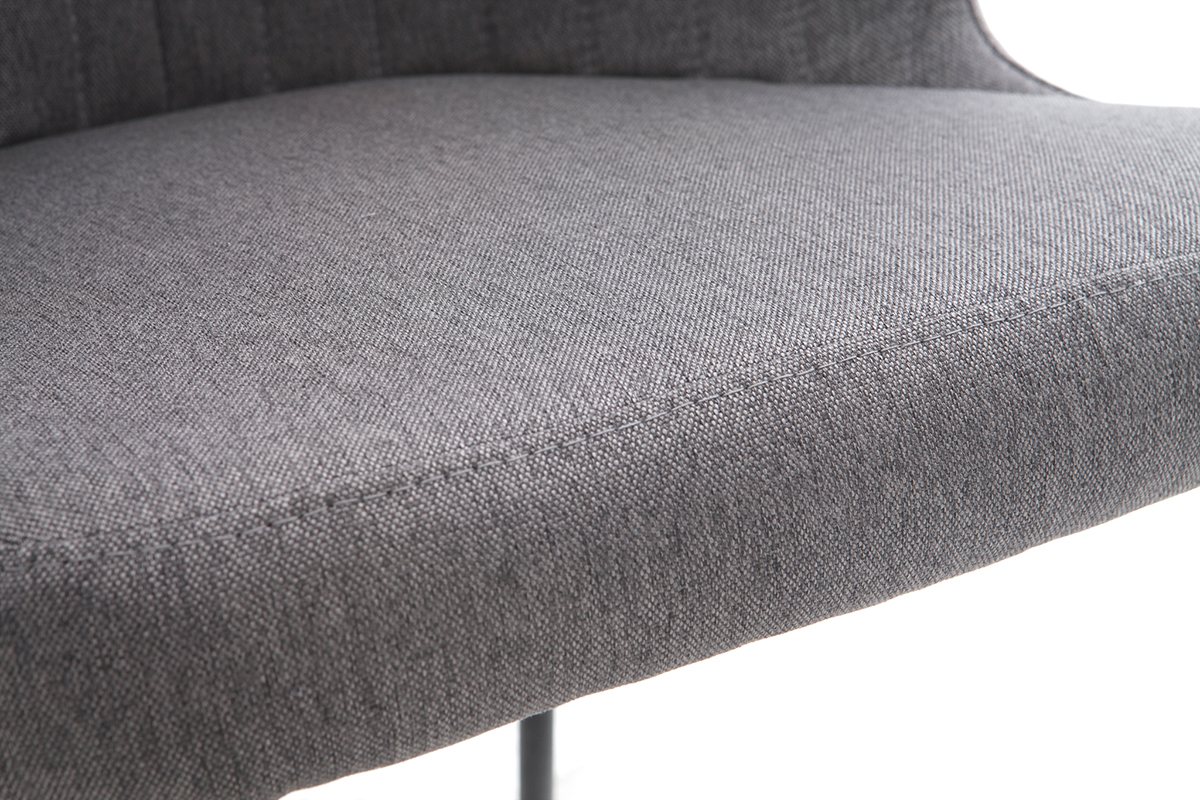 Chaise design en tissu gris fonc� REQUIEM