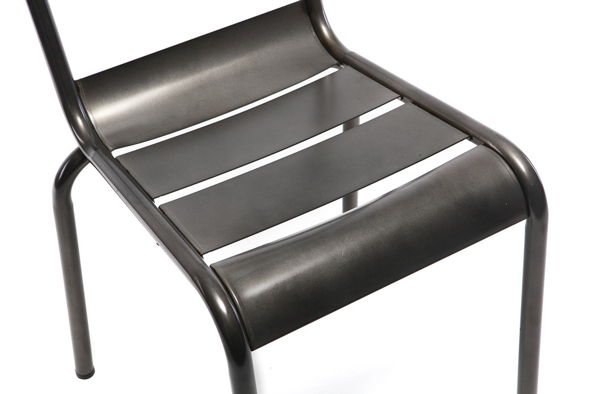 Chaise design m�tal (lot de 2) SHERMAN