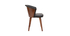 Chaise design noir et bois fonc&eacute; ALBIN