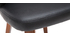 Chaise design noir et bois fonc&eacute; ALBIN